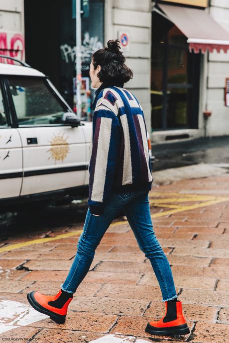 Milan_Fashion_Week_Fall_16-MFW-Street_Style-Collage_Vintage-Striped_Bomber-Celine_Rainy_Boots-1