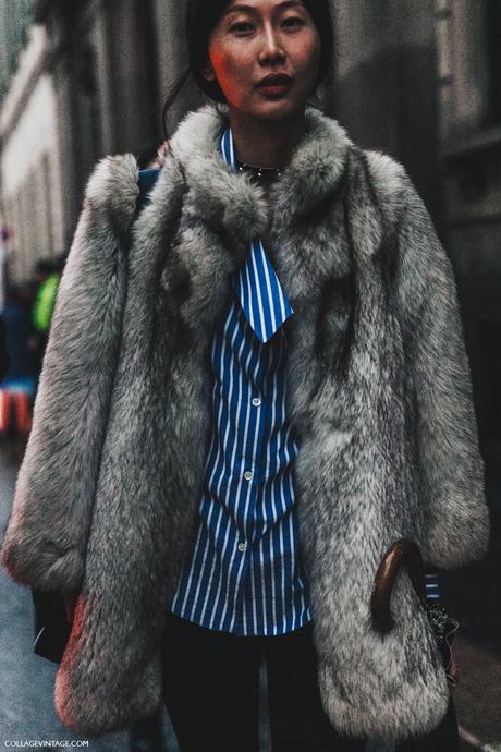 Milan_Fashion_Week_Fall_16-MFW-Street_Style-Collage_Vintage-Striped_Blouse-Fur_Coat-