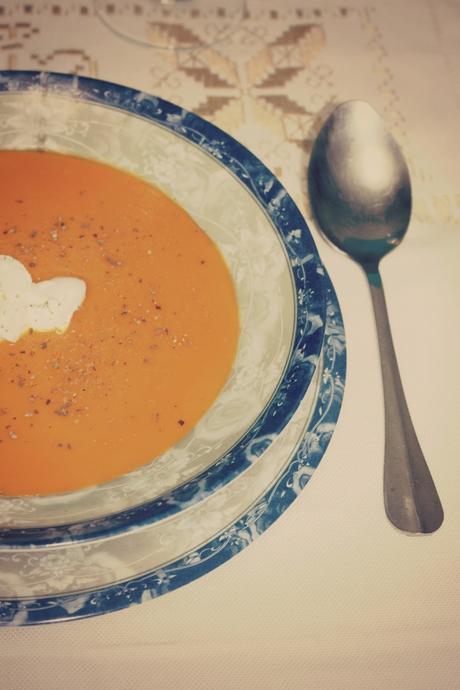 CREMA DE CALABAZA CON MASCARPONE & QUICHE DE VERDURAS CON BACON Y RICOTTA CREMA DE CALABAZA CON MASCARPONE & QUICHE DE VERDURAS CON BACON Y RICOTTA