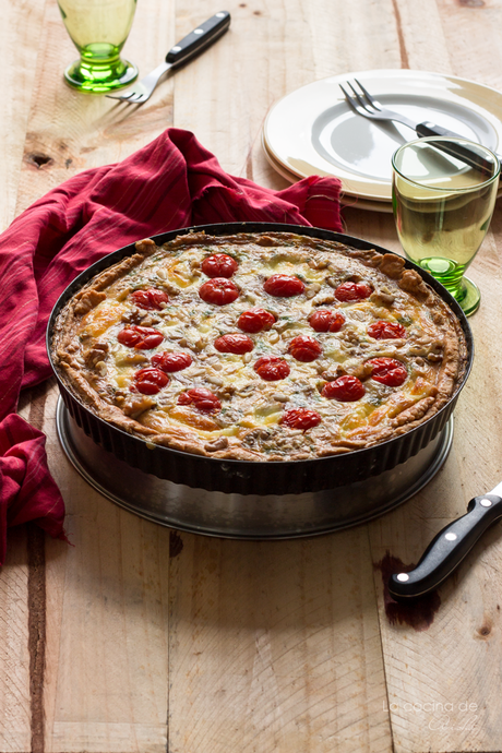 Quiche de tomates cherry y mozzarella Quiche de tomates cherry y mozzarella