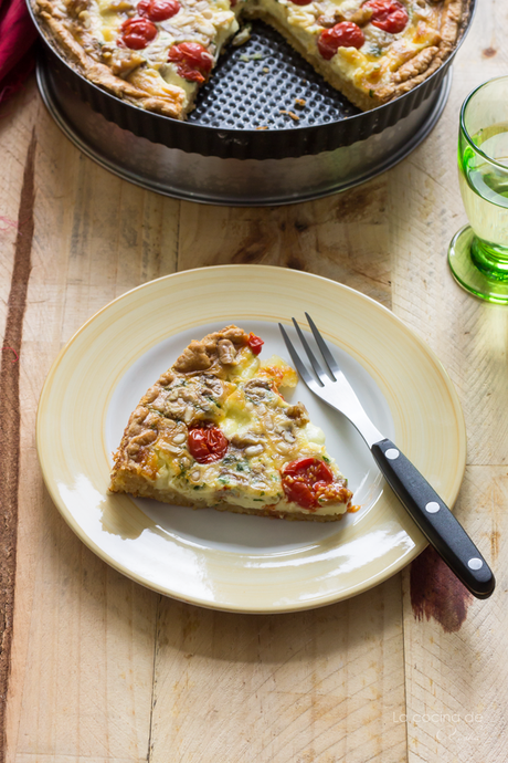 Quiche de tomates cherry y mozzarella Quiche de tomates cherry y mozzarella