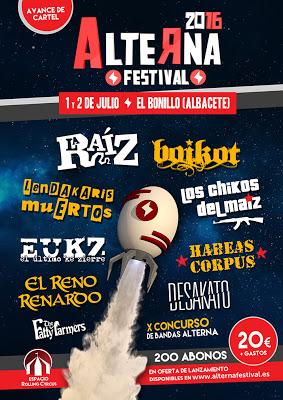 Alterna Festival 2016: La Raíz, Boikot, Los Chikos del Maíz, Lendakaris Muertos, El Último Ke Zierre...