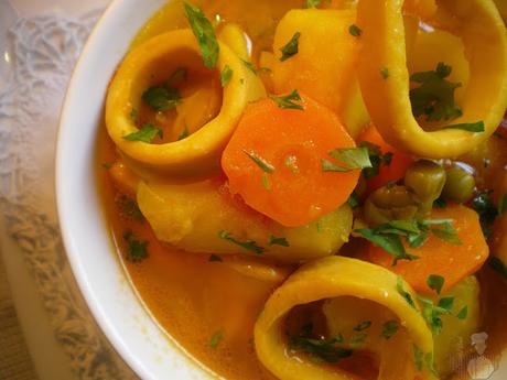 Papas con chocos Papas con chocos