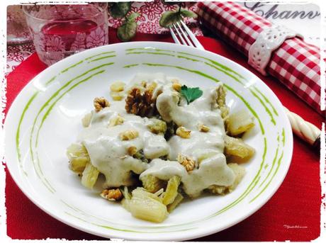 Cardo en salsa de hongos con nueces Cardo con salsa de hongos y nueces 1