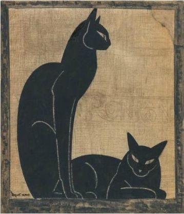 Dos gatos negros