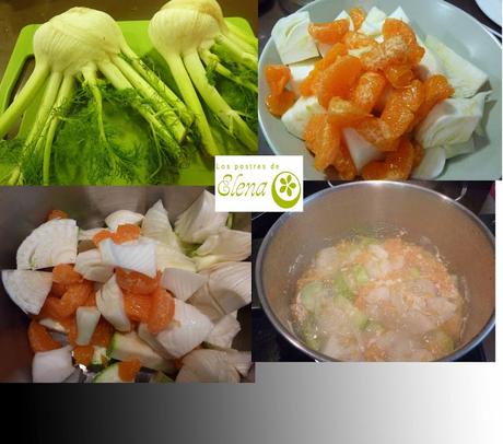 Crema de hinojo con mandarina Crema de hinojo con mandarina