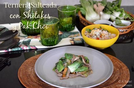 Ternera Salteada con Shitake y Pak Choi Ternera Salteada con Shitake y Pak Choi