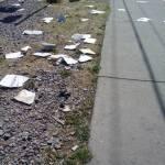 Cientos de datos personales recabados por Mabe quedan tirados en la carretera Cientos de datos personales recabados por Mabe quedan tirados en la carretera