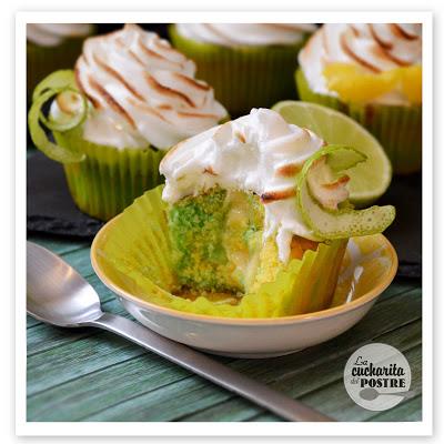 CUPCAKES DE LIMA-LIMON Y MERENGUE / MERINGUE, LIME AND LEMON CUPCAKES