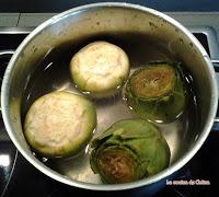 Alcachofas rellenas de gambas Alcachofas rellenas de gambas