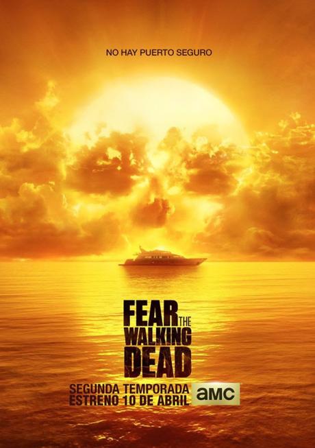 El domingo 10 de abril se estrena la 2da temporada de #FearTheWalkingDead y este es su afiche