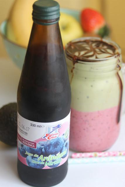 Smoothie doble sabor en capas Smoothie doble sabor en capas