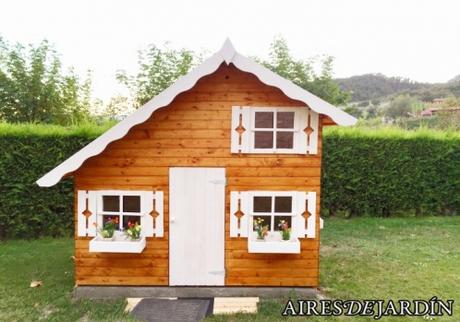 Casita de madera infantil TOM, este es el resultado de la instalación por nuestro cliente Joan de Gurb (BARCELONA)