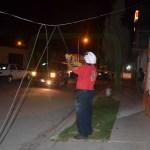 Fuertes vientos derriban árboles y postes en San Luis Potosí Fuertes vientos derriban árboles y postes en San Luis Potosí