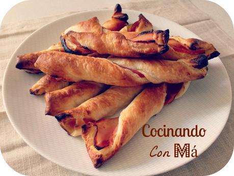 Lazos de Hojaldre con Jamón o Bacon Lazos de Hojaldre con Jamón o Bacon