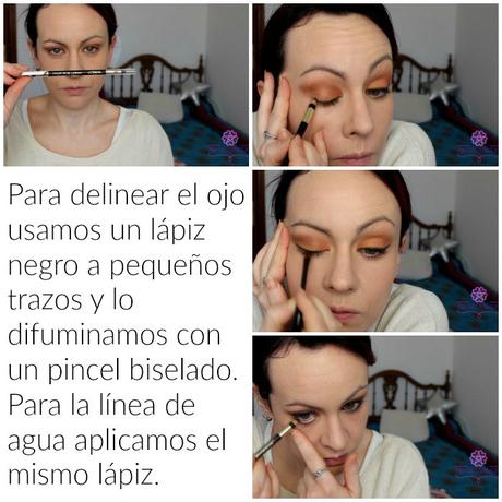 Maquillaje naranja y marrón Maquillaje naranja y marrón