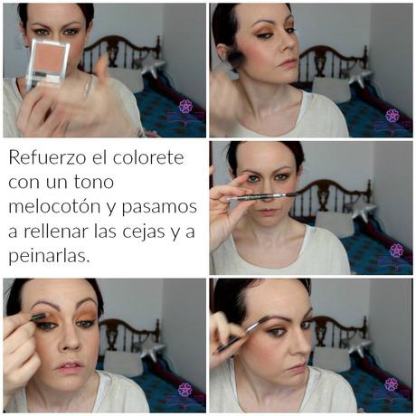 Maquillaje naranja y marrón Maquillaje naranja y marrón