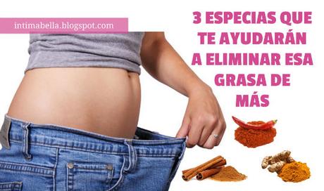 3 Especias que te ayudarán a quemar esa grasa de más 3 Especias que te ayudarán a quemar esa grasa de más