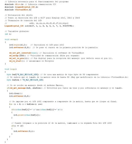 Enviando mensajes de texto mediante módulos RF a 433MHz Enviando mensajes de texto mediante módulos RF a 433MHz