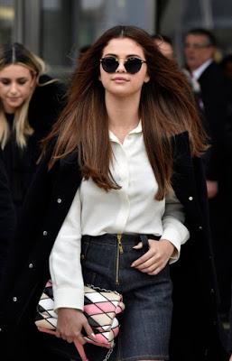 Selena Gómez en el desfile de Louis Vuitton hoy en París