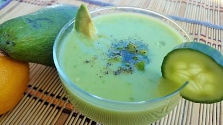 Gazpacho de aguacate y pepino