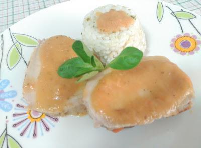 Lomo en salsa de manzana Lomo en salsa de manzana