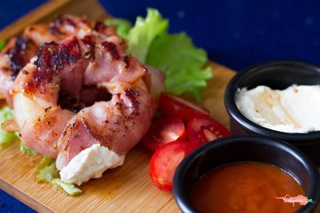 Aros de cebolla y bacon - 베이컨 양파링