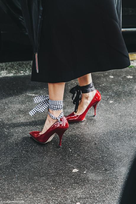 PFW-Paris_Fashion_Week_Fall_2016-Street_Style-Collage_Vintage-Miu_miu-Lace_Up_Shoes-Red