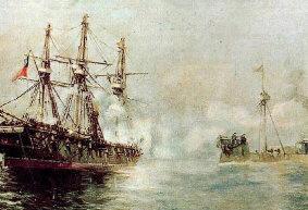 La batalla naval de Iquique en la Guerra del Pacífico