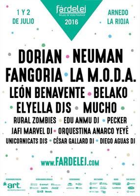 Fardelej Festival 2016: Dorian, Fangoria, Neuman, La M.O.D.A., León Benavente, Belako, Mucho...