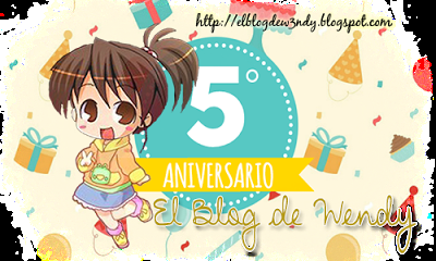 Participando en un nuevo sorteo: 5to aniversario de EL blog de Wendy