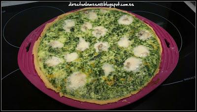Quiche de espinacas y bacon con queso azul Quiche de espinacas y bacon con queso azul