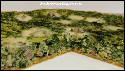 Quiche de espinacas y bacon con queso azul Quiche de espinacas y bacon con queso azul