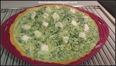 Quiche de espinacas y bacon con queso azul Quiche de espinacas y bacon con queso azul