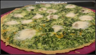 Quiche de espinacas y bacon con queso azul Quiche de espinacas y bacon con queso azul