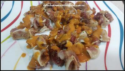 Patatas con salsa brava a la madrileña Patatas con salsa brava a la madrileña