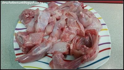 Conejo guisado con Portobello Conejo guisado con Portobello