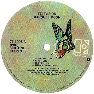 Television -Marquee moon Lp 1977 Television -Marquee moon Lp 1977