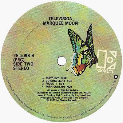 Television -Marquee moon Lp 1977 Television -Marquee moon Lp 1977