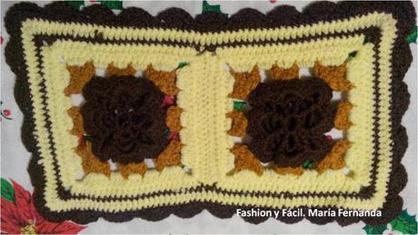 Cuadros, grannys o pastillas de crochet rústicas y con flores (Crochet Rustical Squares)
