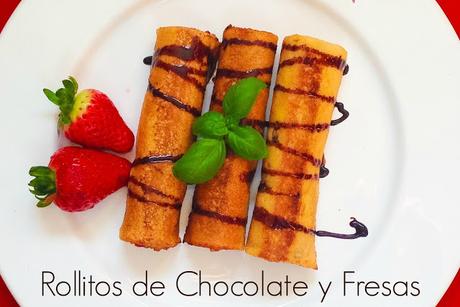 DIY-RECETA: ROLLITOS DE CHOCOLATE Y FRESAS DIY-RECETA: ROLLITOS DE CHOCOLATE Y FRESAS