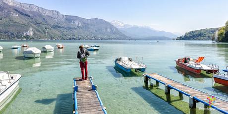 Motivación y pseudo-crisis del blog, volver después la pausa Viendo mi sombra - Lago Annecy Francia