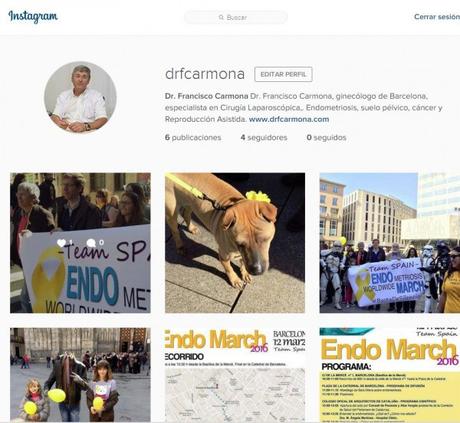 Cuenta del Dr. Francisco Carmona, ginecólogo de Barcelona en Instagram