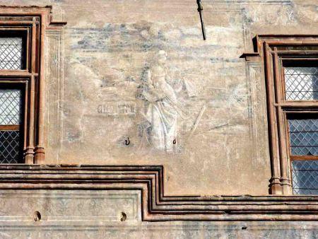 Fresco de la Geometría en Saluzzo Geoometría Saluzzo