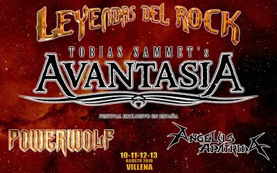 Avantasia, Powerwolf y Angelus Apatrida cierran el cartel del Leyendas del Rock 2016