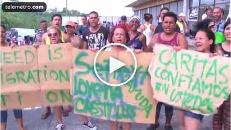 Protestan migrantes cubanos en Panamá que no pudieron viajar migrantes cubanos en panama