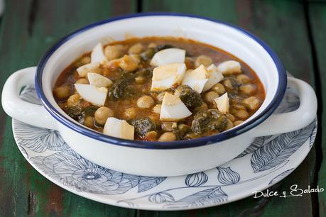 Garbanzos con Espinacas