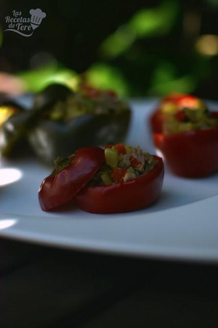 Pimientos cherry rellenos con guiso de vegetales y atún tererecetas las recetas de tere 03 Pimientos cherry rellenos con guiso de vegetales y atún tererecetas 03