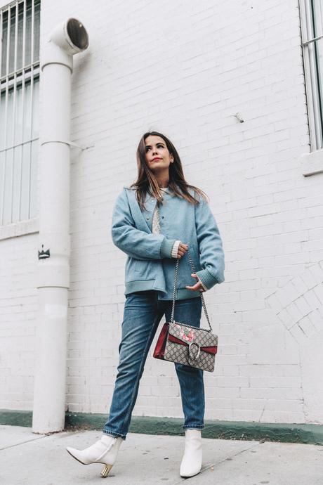 Blue_Bomber-Ganni-Topshop_Jeans-White_Boots-Gucci_Bag-Outfit-NYFW-New_York-Street_Style-15