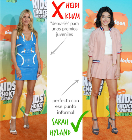 la mejor y peor vestida de los Kids Choice Awards